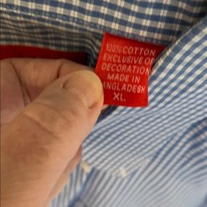 Men’s dress shirt subtle blue plaid